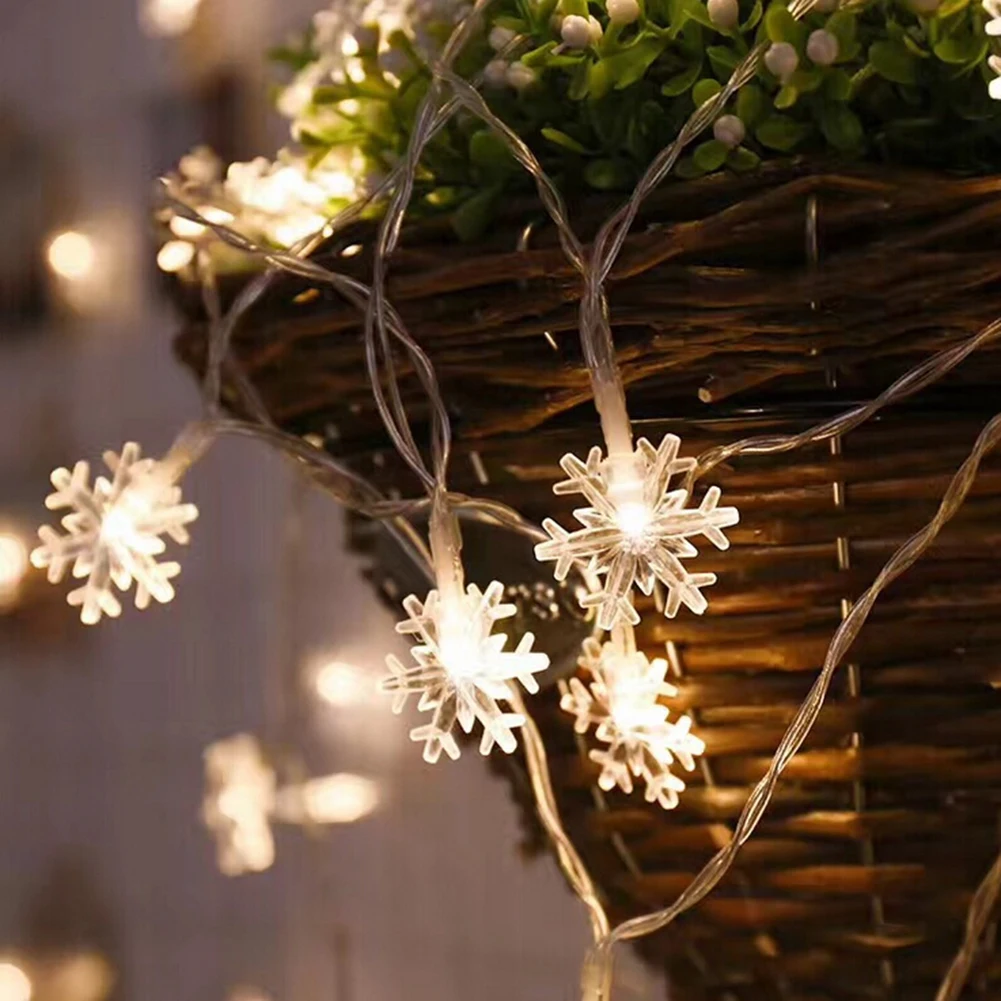 HUANJUNSHI 3 м 20 огни гирлянды из Новый год украшения Снежинка рождественские украшения для дома Рождество Ноэль