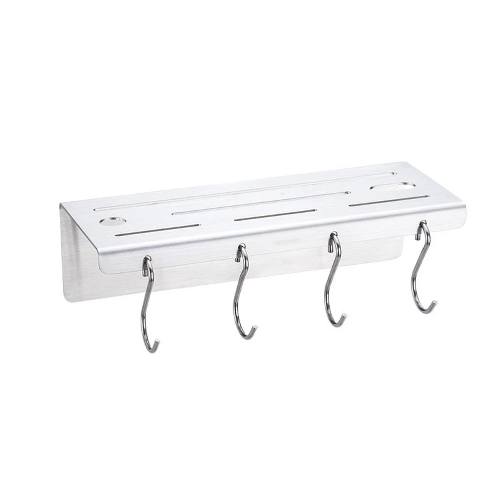 

With Hooks No Drilling Wall Mount Kitchen Chopper Holder Storage Rack Stainless Steel Household Heavy-gauge Easy Clean
