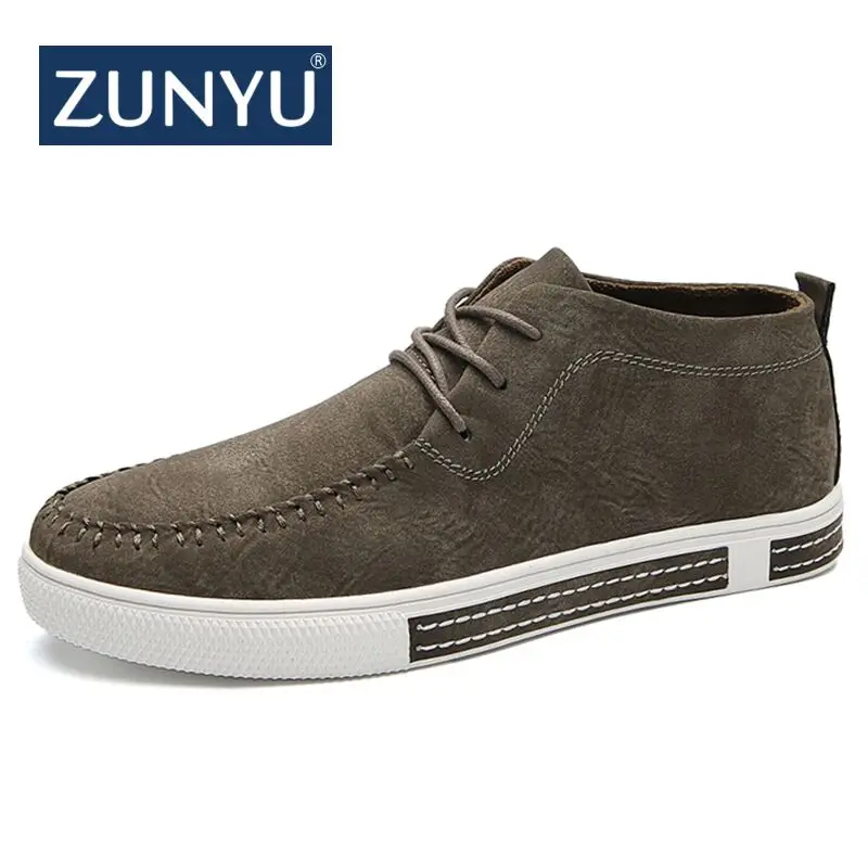 

ZUNYU New Men Genuine Leather Casual Shoes Spring Krasovki Luxury Brand Shoes Mens Loafers Breathable Adult Moccasins Male Flats