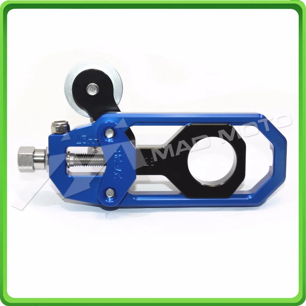 Aluminum motorcycle Chain Tensioner Adjuster with spool fit for YAMAHA R1 YZF R1 2004 2005 YZF-R1 04 05 blue&black (8)