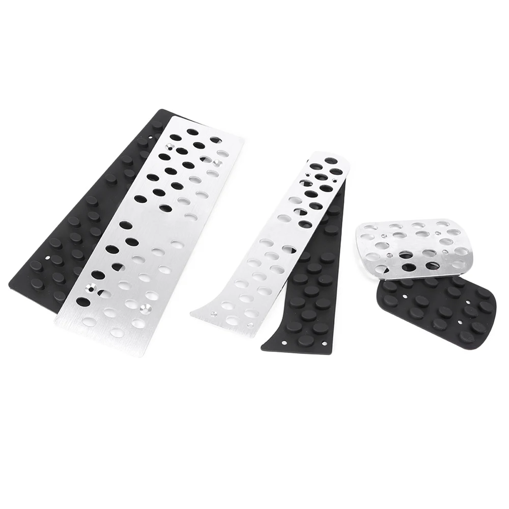 Accelerator Fuel Foot Pedals Footrest Covers Pads Kit For VW Jetta Golf Passat Tiguan Touran Automatic Transmission
