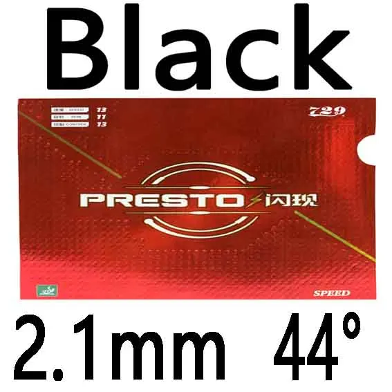Дружба 729 PRESTO Spin/speed( Новинка, не липкая Резина+ макропористая губка) резиновый пинг-понг для настольного тенниса - Цвет: SPEED Blk 2.1mm H44