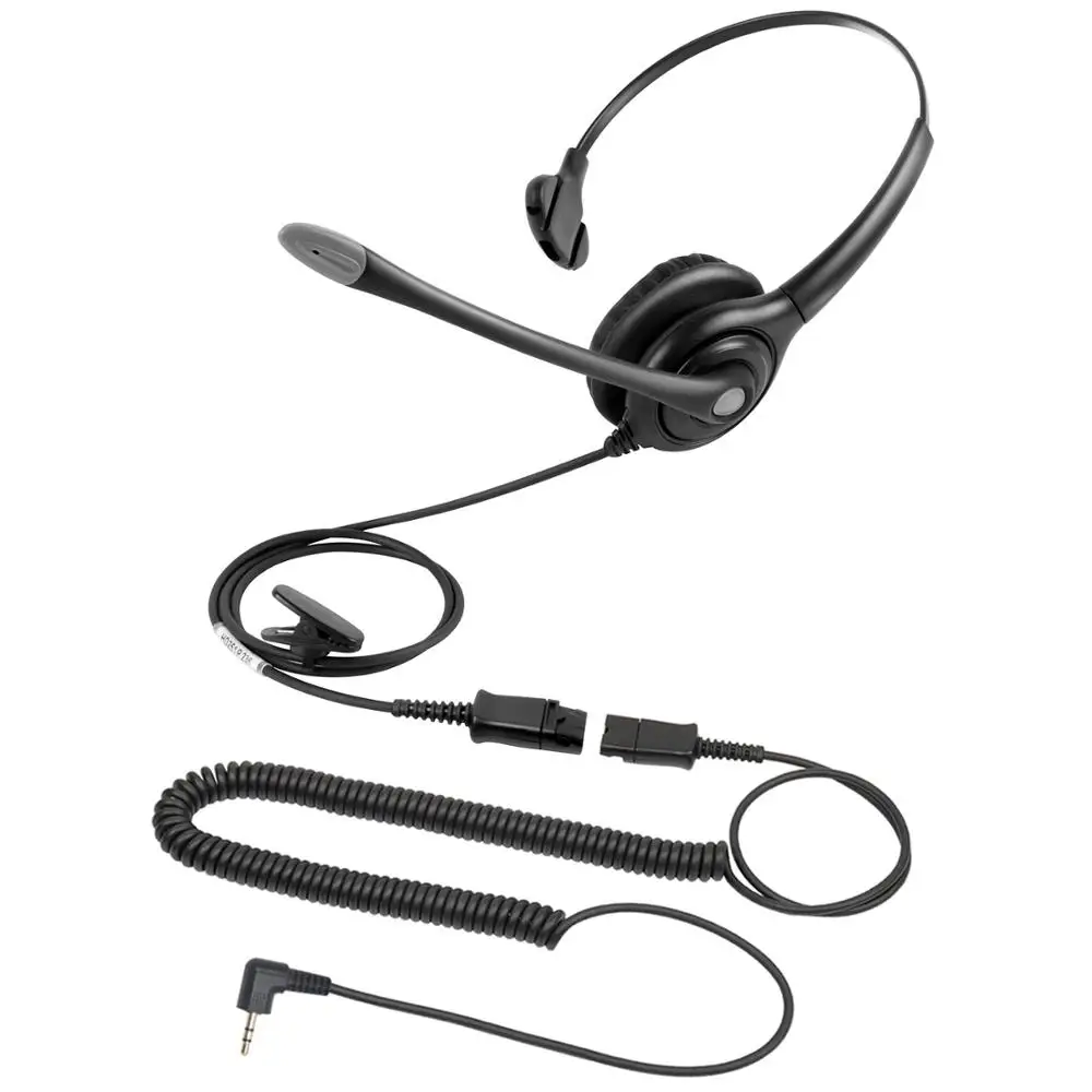 Офисная гарнитура с кабелем QD для Polycom IP 320 IP330 IP321 IP331 Cisco SPA AT&T VTech и всех телефонов