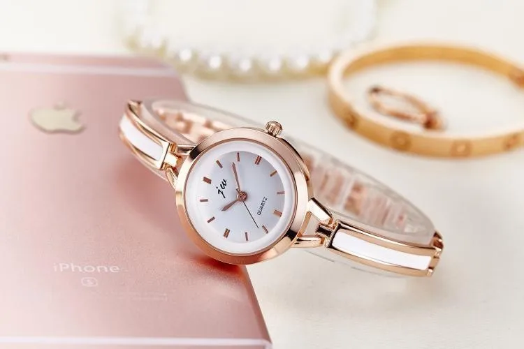 Роскошные для женщин браслет-часы кварцевые часы браслет кристалл нержавеющая сталь модный бренд Круглый циферблат наручные relogios