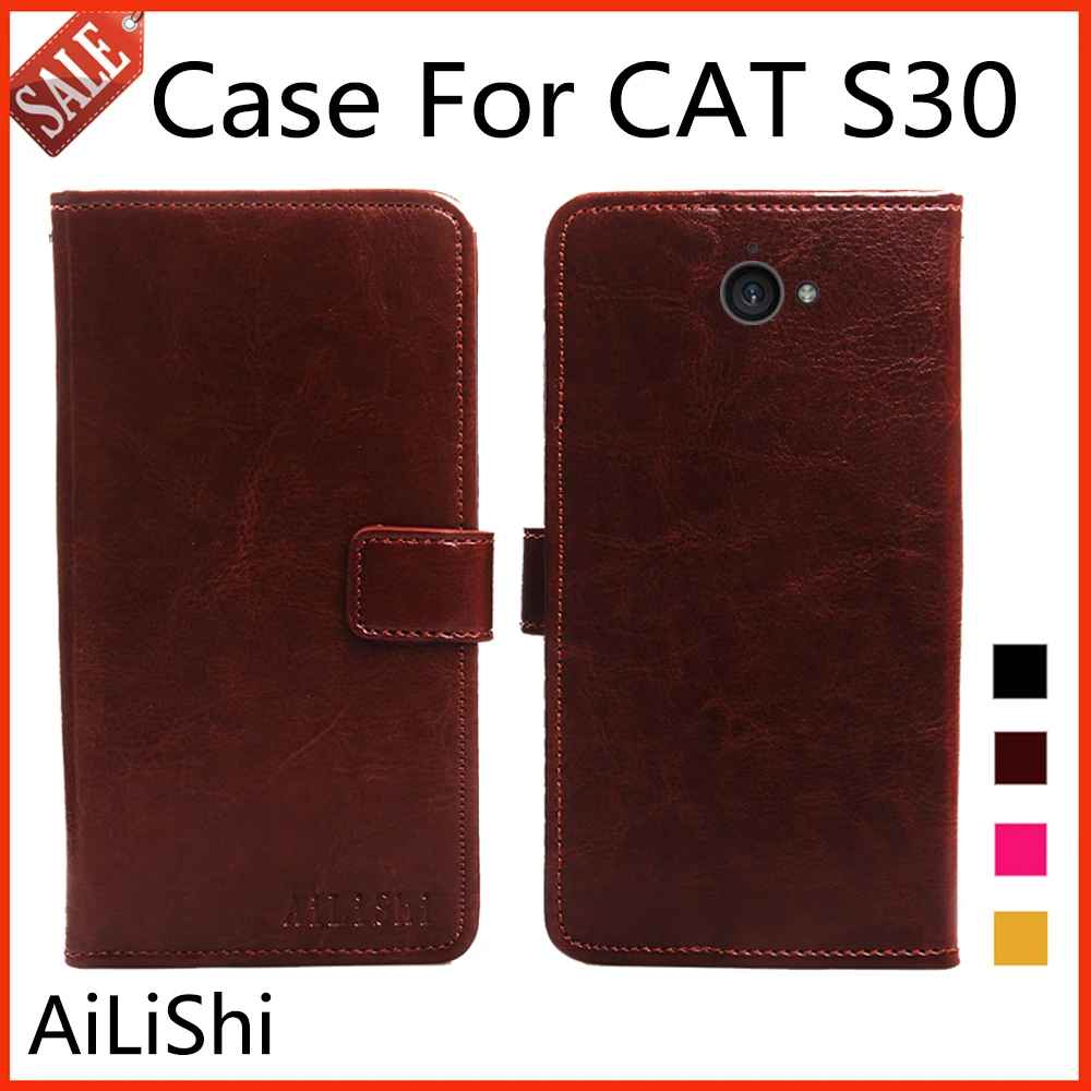 

AiLiShi Flip Leather Case For CAT S30 Case Luxury Protective Cover Phone Bag Wallet 4 Colors With Card Slot !