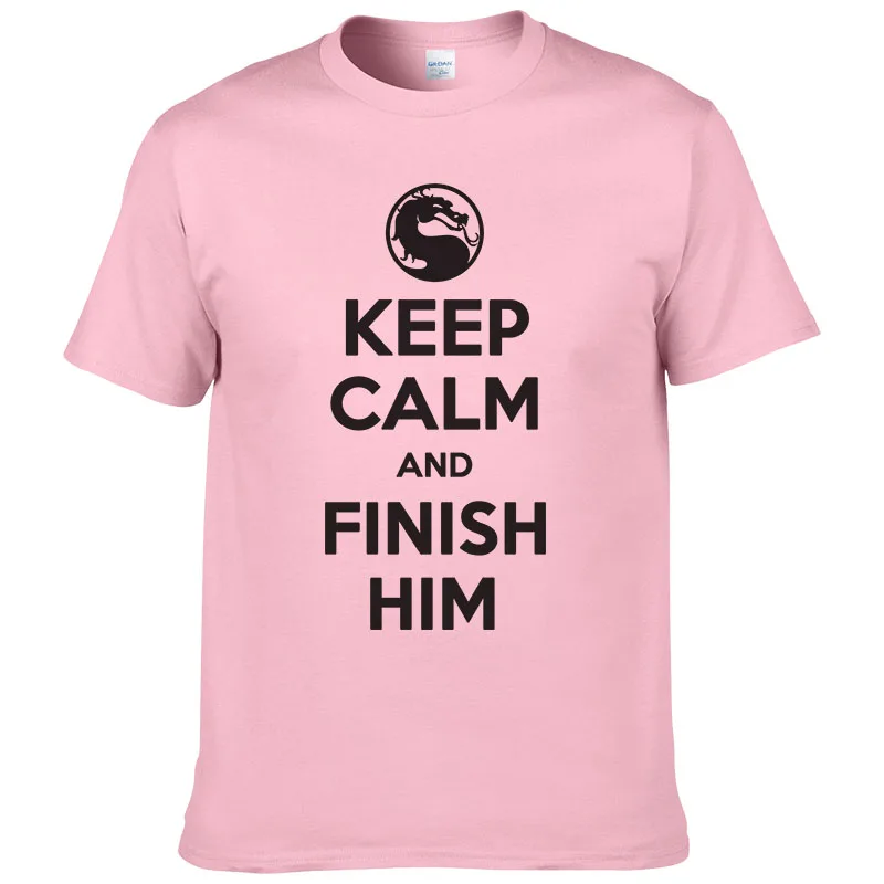 Keep Calm And Finish He mmoral Kombat футболки Ringer мужские MK летние хлопковые топы футболки#078