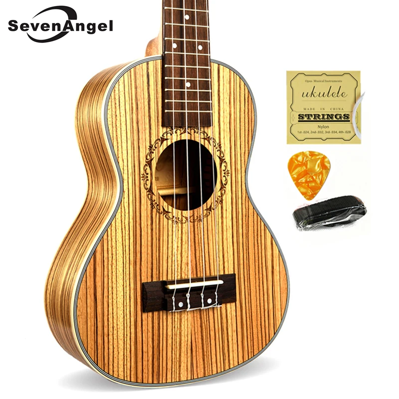 

SevenAngel 23" Concert Ukulele 4 AQUILA Strings Hawaiian Mini Guitar Uku Acoustic Guitar Ukelele 12 Patterns guitarra send gifts