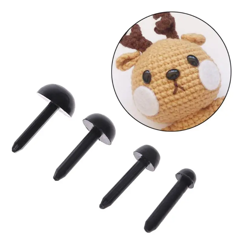 

100Pcs 3mm/4mm/5mm/6mm DIY Doll Puppet Plastic Black Pin Safety Eyes For Handmade Teddy Bear Doll Craft Children Kids Toy MAY-9