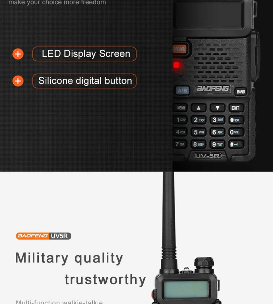 4 шт. Baofeng UV-5R рация Двухдиапазонная профессиональная 5 Вт УФ 5R двухстороннее радио Comunicador UV5R Ham HF трансивер Радио станция