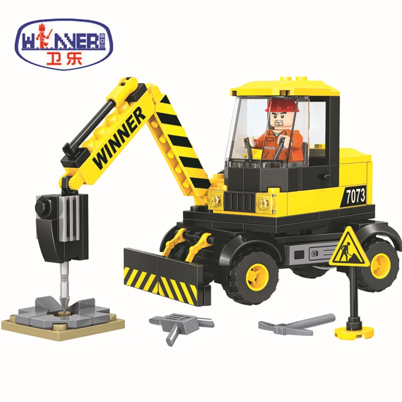 

City Construction Team Pavement Crusher Building Blocks Sets Bricks Educational Model Kids Gifts Toys Compatible With Legoes