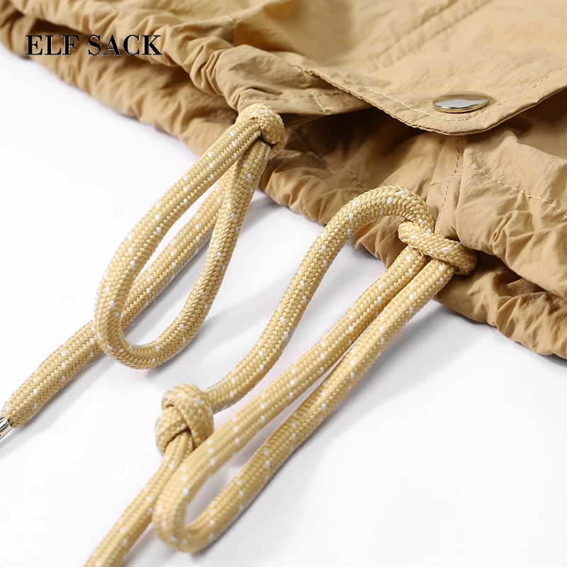 Женское Свободное пальто ELFSACK повседневное с длинным рукавом и широкой талией в