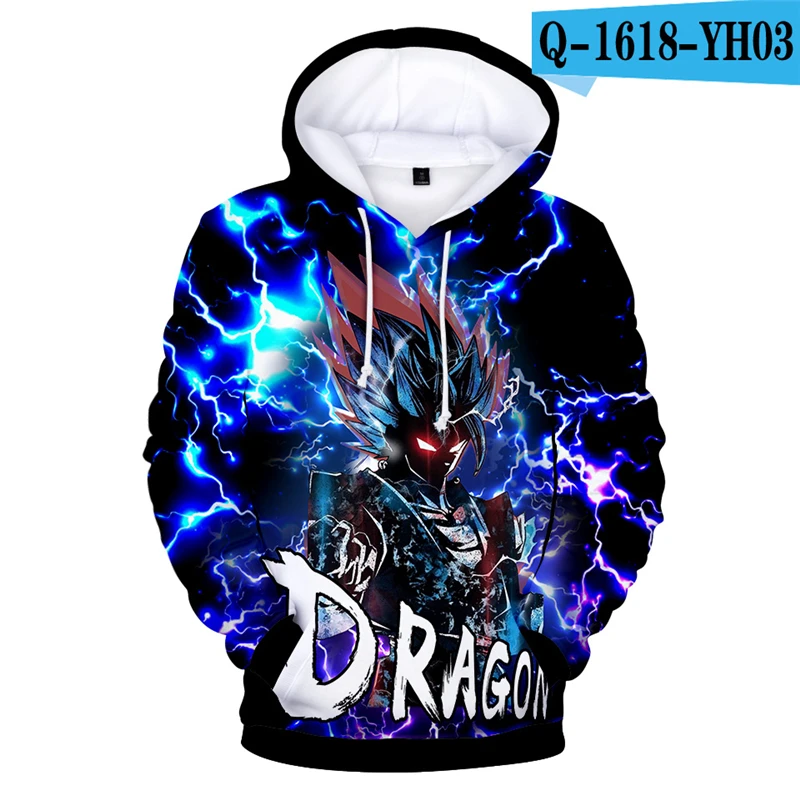 

3D Print Dragon Ball Hoodie Super Saiyan Cartoon Hoodie Japan Sweatshirt Clothing Japan Clothes Cartoon Hoodie Women Oversized