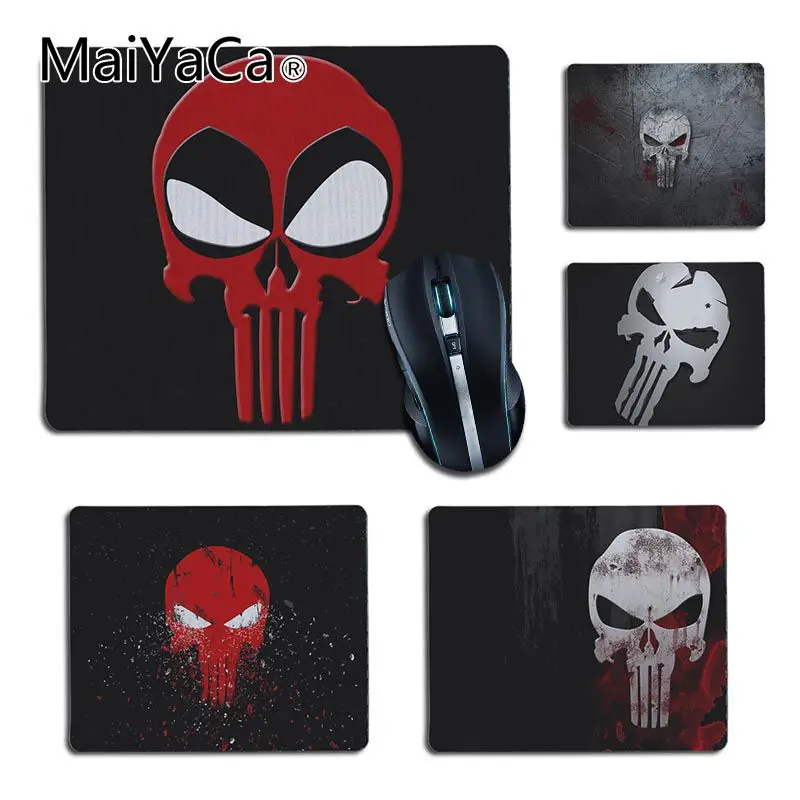 

MaiYaCa High Quality The Punisher skull Laptop Computer Mousepad New Small Size Locking Edge Computer desktop Gaming Mouse Pad