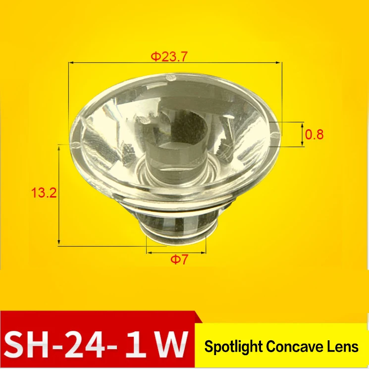 

Led optical lens diameter 24 mm condensing concave mirror lens manufacturer supply cob flashlight condenser
