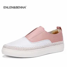 Весна Высокое качество из натуральной кожи Лоферы Для женщин слипоны Туфли без каблуков женские мокасины Белая Дамская обувь zapatos mujer