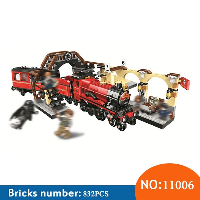 

11006 832pcs Harry Magic Hogwarts Express Train Bela Building Blocks Compatible With Legoings 75955 Brick Toys For Children