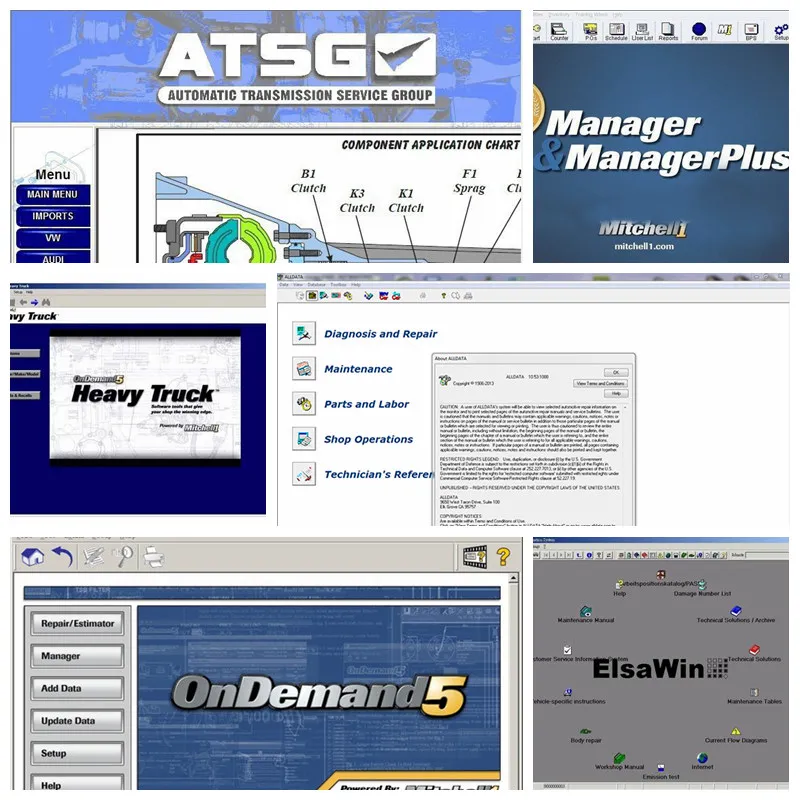  Software de reparación automática Alldata 1053 al por mayor Alldata mitchell a petición 2015 ATSG +