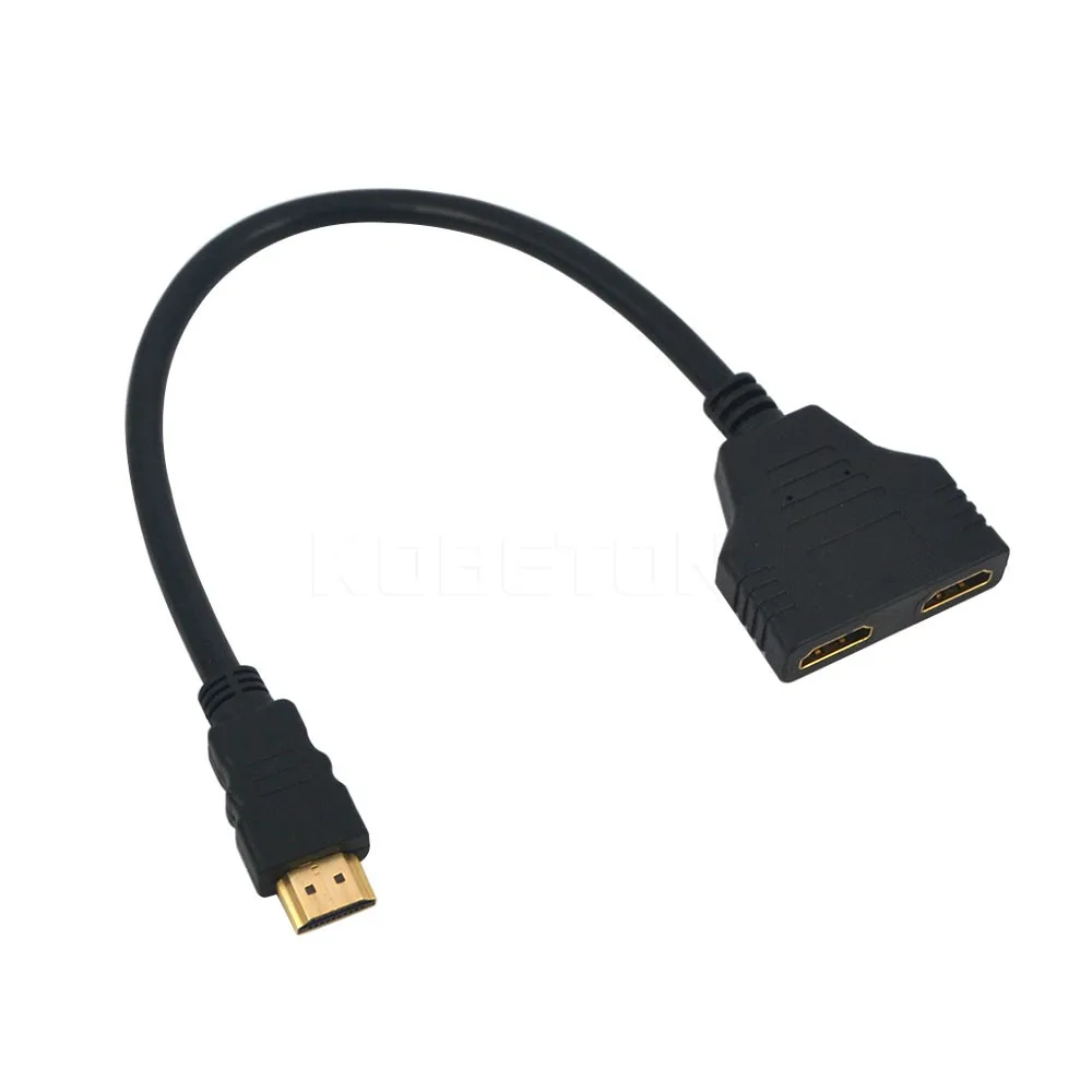 Kebidu фьюжн HDMI мужчин и женщин 2 HDMI Разделение двойной адаптер преобразователь сигнала кабель 1 в 2 из для видео ТВ HD ТВ