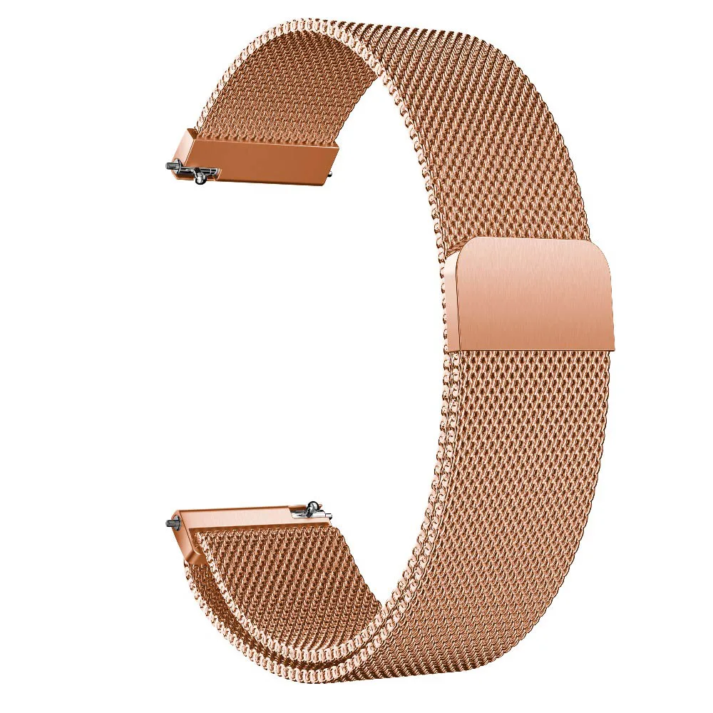 Metal Milanese Loop Wrist Strap for Xiaomi Huami Amazfit GTR 47mm 42mm Bracelet Band for Huami Amazfit Bip lite Youth Watchband - Цвет ремешка: Rose gold