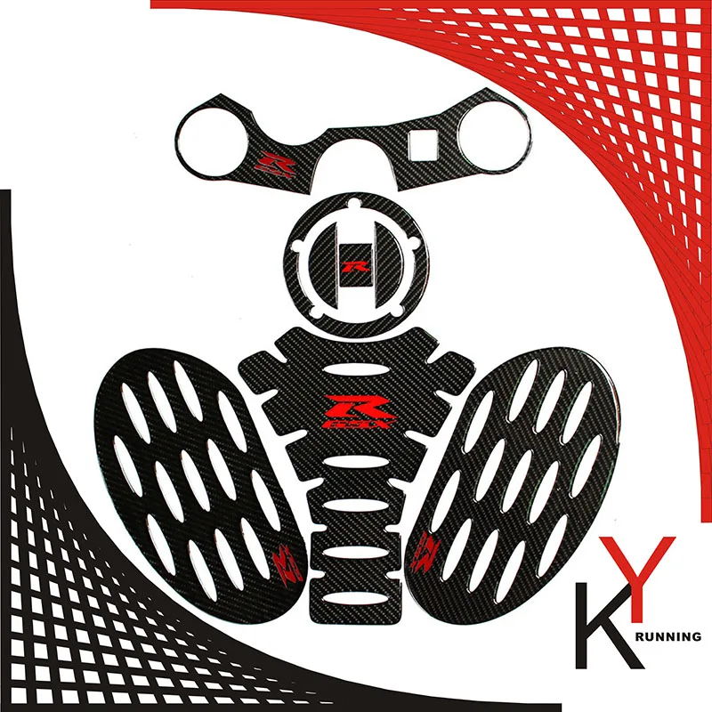 Углерода ADESIVI 3D Стикеры Наклейка эмблемы предохранительный бак Pad stompgrip для SUZUKI GSXR