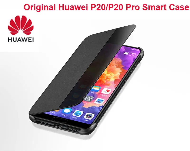 100% Официальный чехол HUAWEI P20 Pro оригинальный смарт для с зеркальным окном откидной