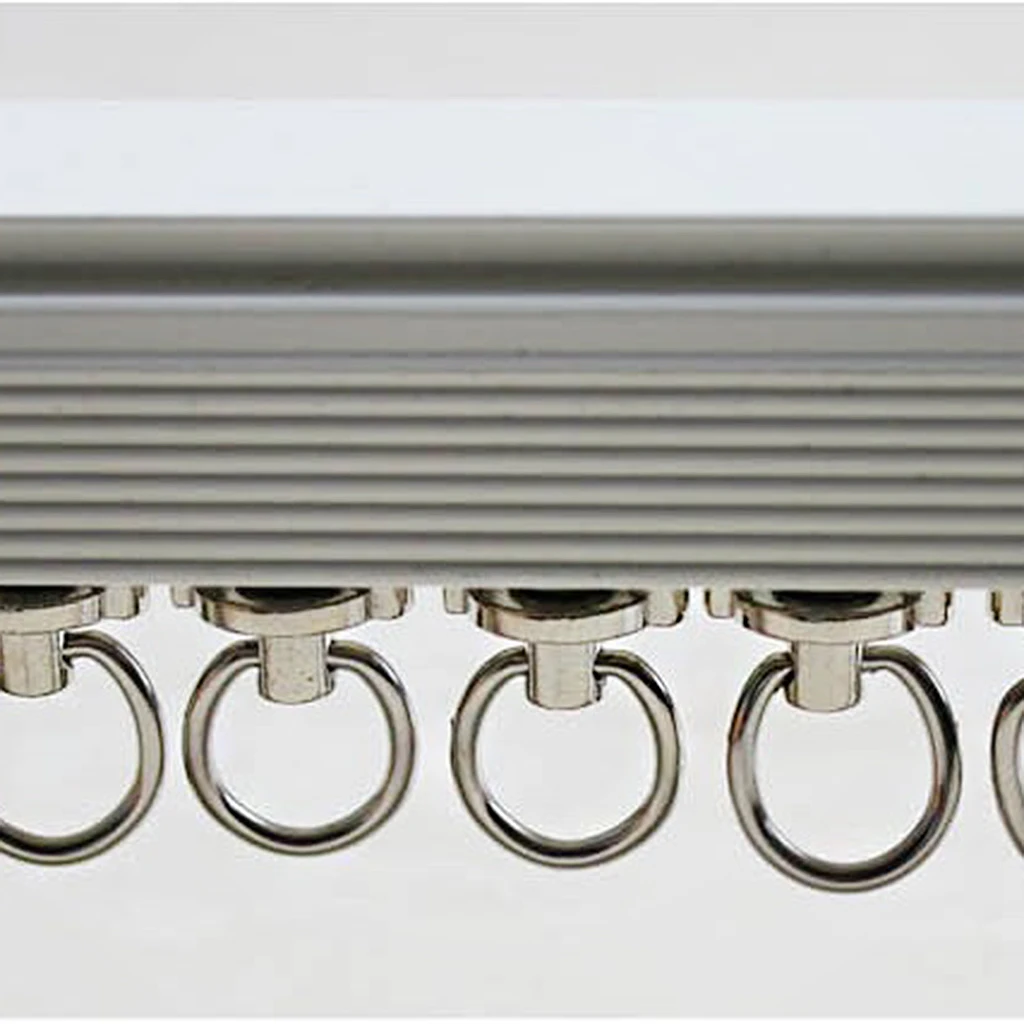 10 Piece Alloy Curtain Track Glider Rail Slide Wheels Roller Curtain Bracket Clips Hanger Holder Accessories Set