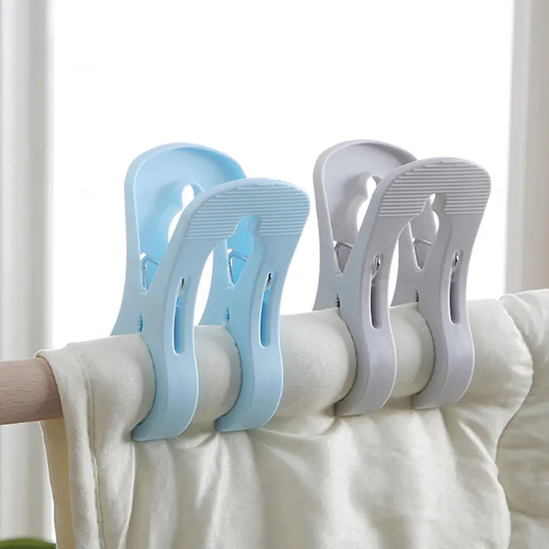 

Hot Spring Clothespins Plastic Soft Grip Anti-Slip Clothes Pins With Sturdy Steel Springs Drying Clothing Clips Double Chuck