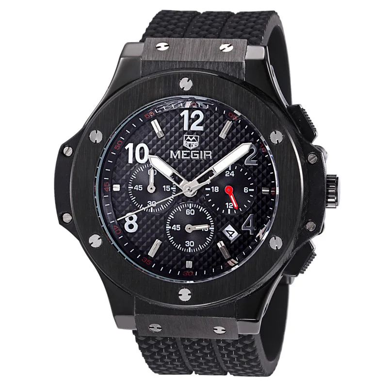 

Silicone Large Men Watch Sport Wrist Watches White Dial Man Relogio Masculino Retro Quartz Analog Clock New Fashion Luxury Hour