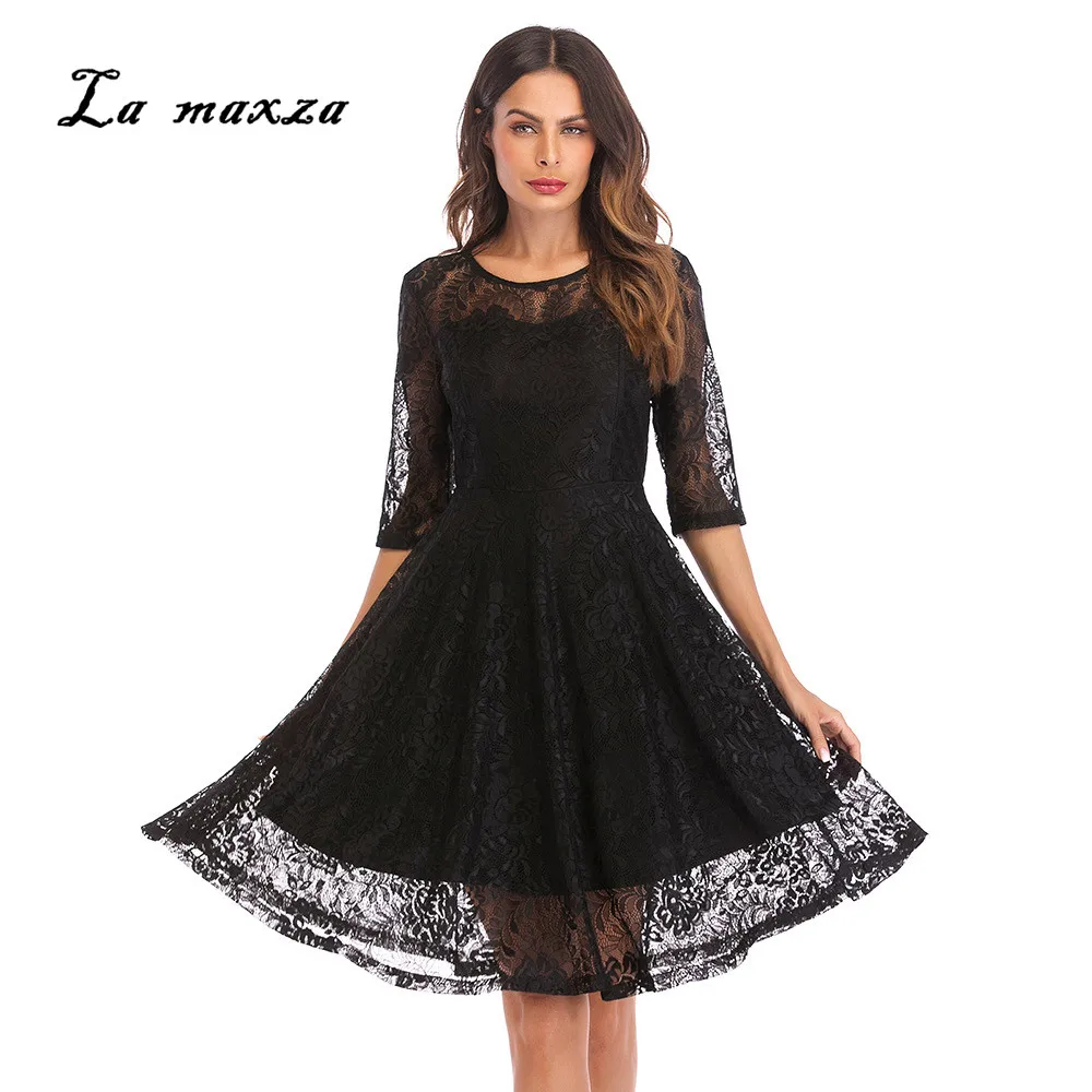 2019 Women Summer Dress Sexy &amp Club Party Night Elegant Casual Lace Office Midi Plus Size | Женская одежда