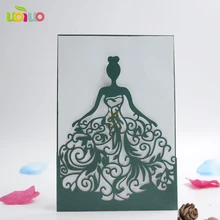 50 комплектов inc193 классические свадебные приглашения карты пользовательский лазер срезанный цветок печатаемый и настраиваемый Девочка День рождения