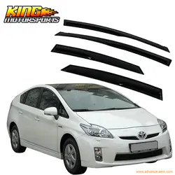 Для 2010-2015 Toyota Prius Smoked Aero JDM ветровые дефлекторы Stick On Window Visors США Отечественная Бесплатная доставка