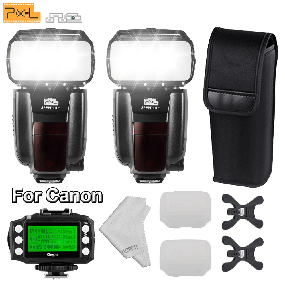 

Pixel M8 Universal Flash Flashlight & KING PRO Wireless TTL Flash Trigger Transmitter For Canon 60D 1100D 1000D700D 750D 650D