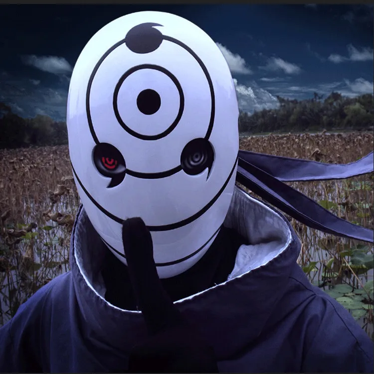 

Free shipping Halloween Party Cosplay New Version Naruto Obito Anime Masks Tobi Mask Uchiha Cosplay Costume Movie Prop Replica