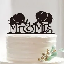 100 шт/партия креативный MR& MRS lovers of elephant дизайн Свадебный торт вставленная карта свадебный торт Топпер украшения для торта для вечеринки
