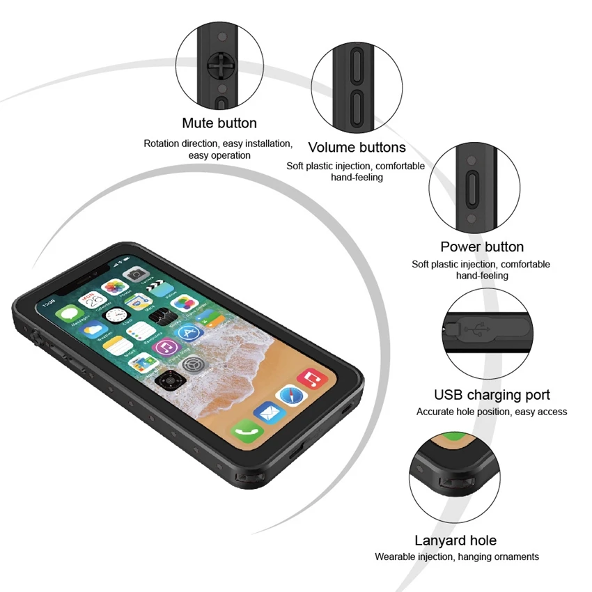 for iphone X waterproof case (22)