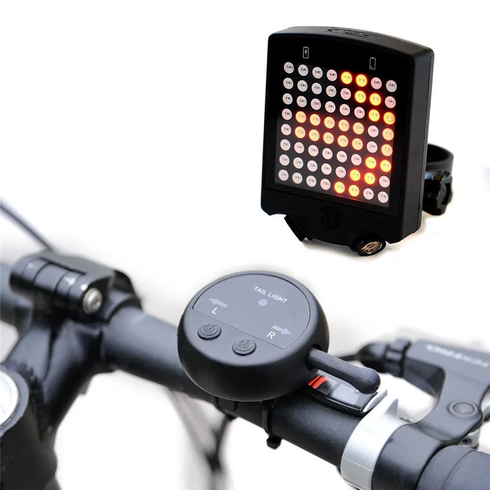

2019 New Arrival 64 LED Wireless Remote Laser Bicycle Rear Tail Light Bike Turn Signals Safety Warning Light Bicycle Accessories