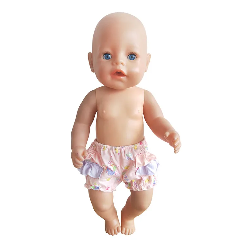 Floral print shorts for 43cm zapf doll baby born Doll accessories The