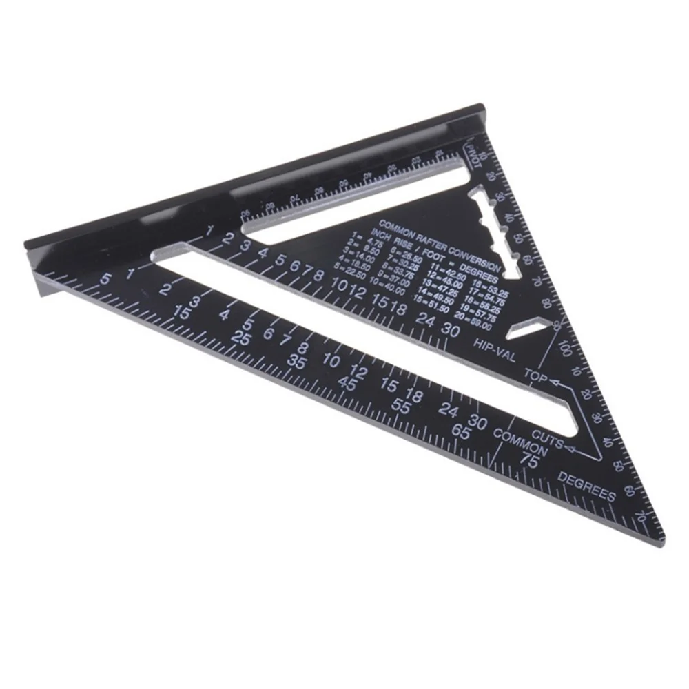 

7 Inch Triangle Ruler Measuring Tool Quick Read Square Layout Tool Triangle Angle for Carpenter Ruler For Woodworking