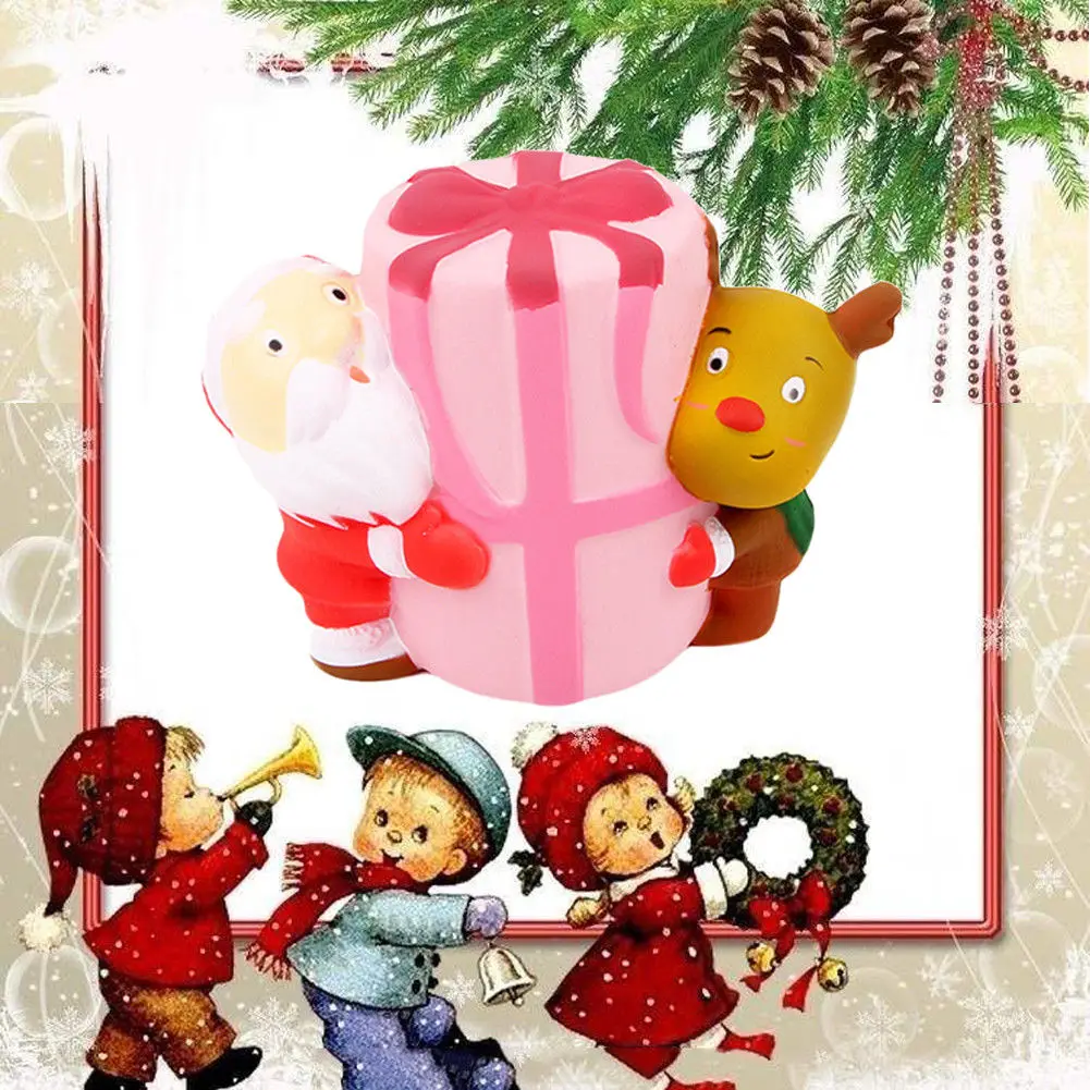Новый милый Jumbo замедлить рост Squishies Ароматические Squishy эльф Санта Клаус игрушка игрушка-антистресс подарки на Рождество