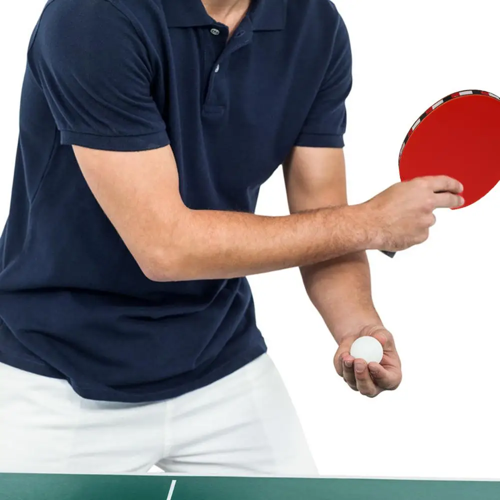 2 قطعة/الوحدة مضرب ترابيزة تنس مضرب مزدوجة الوجه البثور في طويل مقبض قصير بينغ بونغ مضرب الجدف مجموعة مع حقيبة 3 كرات