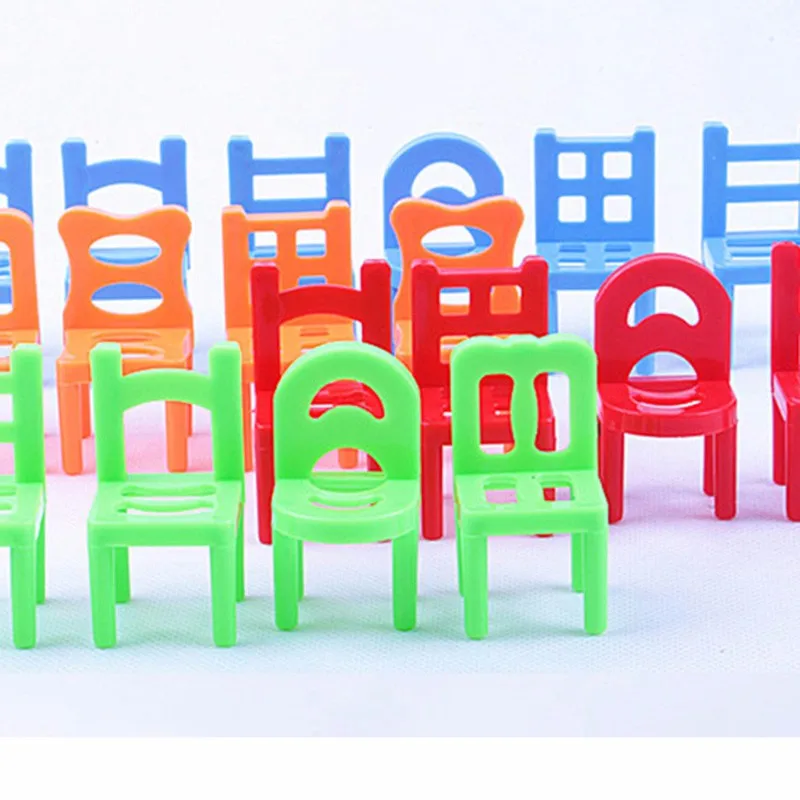 Balance Chairs Board Game Children Educational Toy Balance Toy Puzzle Board Game Environmental Protection ABS Plastic