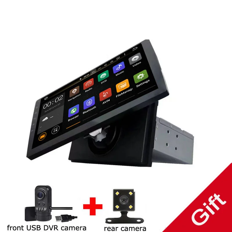 Universal 1 din Android 9.0 Octa Core Car DVD player GPS Wifi BT Radio BT Network Steering wheel RDS