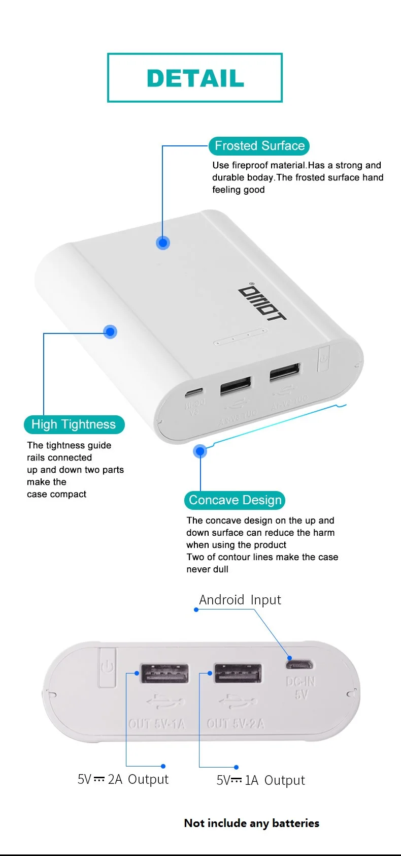 Умное зарядное устройство 4X18650 литий-ионная батарея 5 V 2A power bank чехол портативный DIY интеллектуальный зарядный банк коробка зарядное