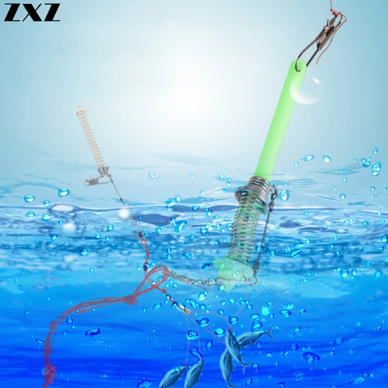 

New Automatic Adjustable Fishing Hooks Explosive Hook Lazy Automatic Stretch Fishing Double Hooks Tackle T4