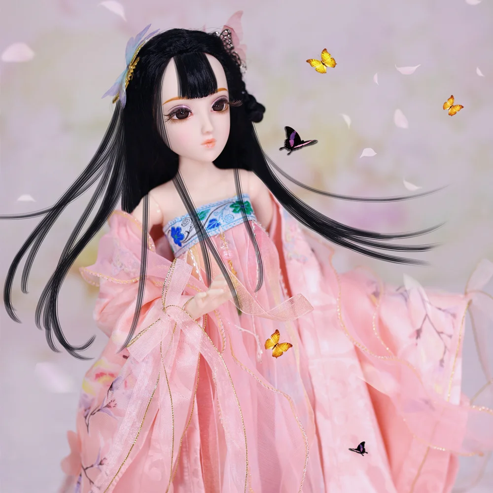 Дневник Queen 1/4 BJD суставы тела абрикосовый цветок с макияжем включая одежду обувь