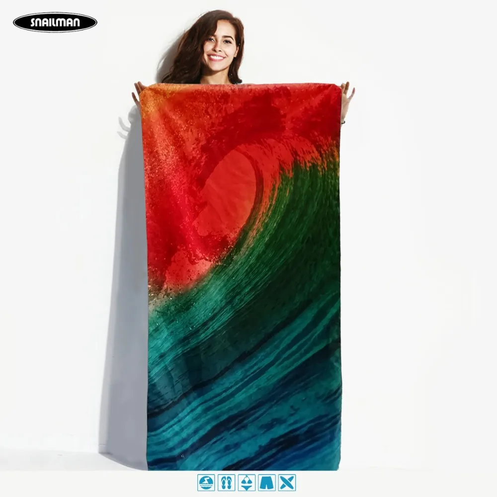 

brands Swimming Towel Quick Drying Portable Microfiber Sports Towel Printed compact Travel Pocket Towel