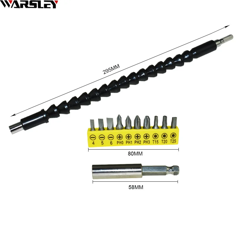 295mm Screwdriver Bit Holder flex shaft Connect Link Extention electric