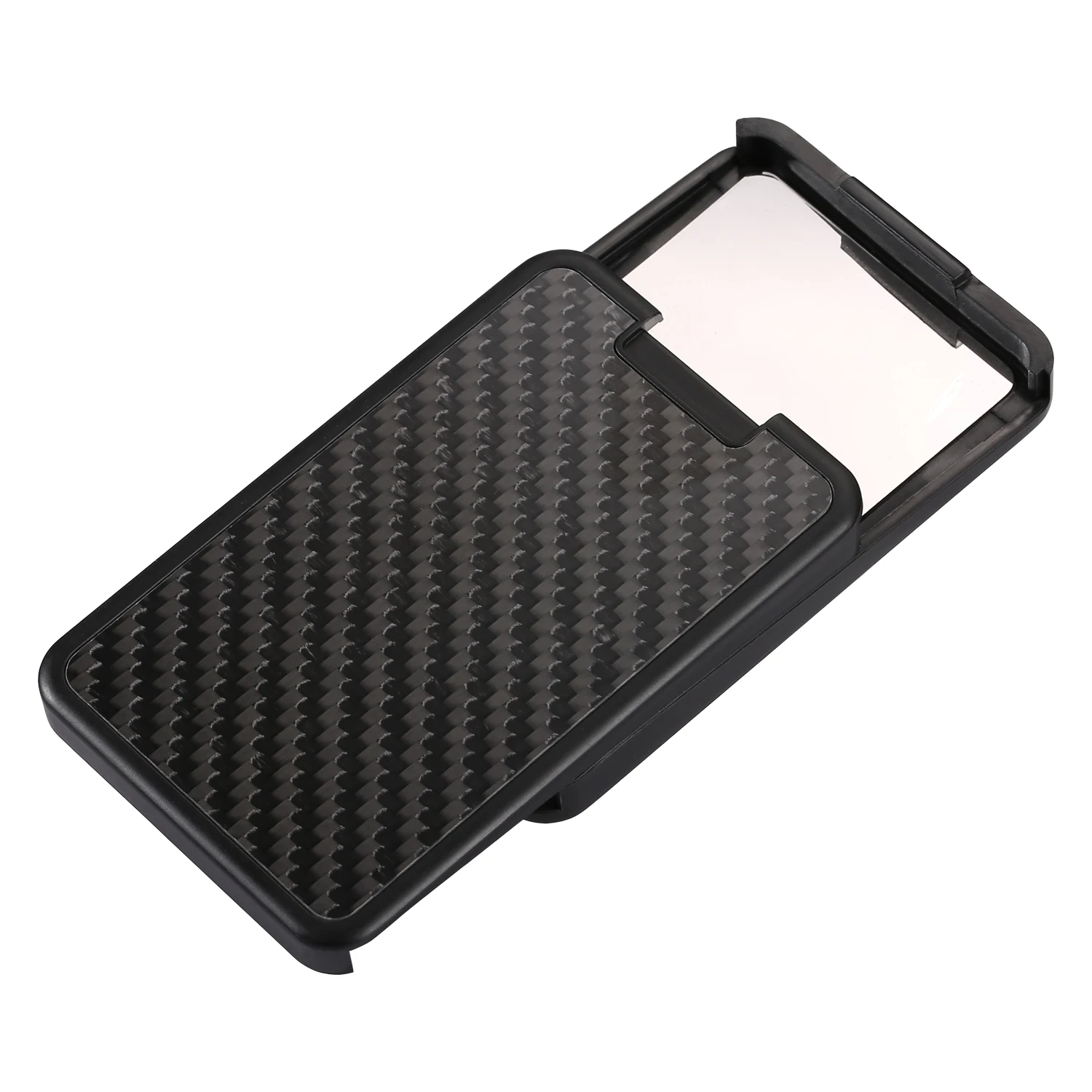 Cizicoco RFID Блокировка раздвижной кошелек держатель для карт пластиковый кошелек для денег и карт из углеродного волокна для мужчин женщин мужчин и женщин
