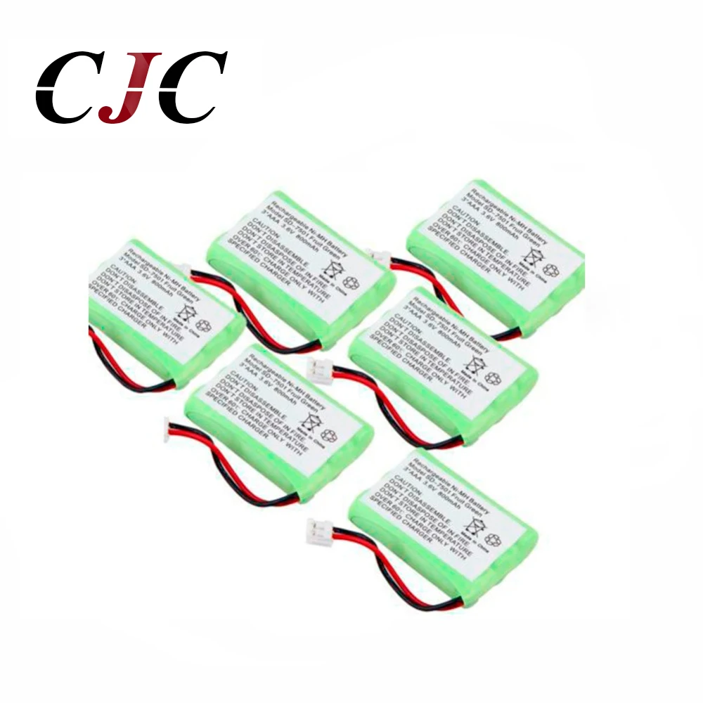 

6pcs Cordless Phone Battery Replacement AAA 800mAh 3.6V Ni-MH for V-Tech for Motorola SD-7501/7500