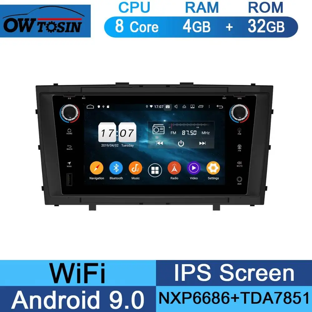 " ips 1024*600 8 ядерный 4G+ 64G Android 9,0 автомобильный dvd-плеер для Toyota Avensis 2009 2010 2011 2012 2013 DSP радио gps - Цвет: 32G